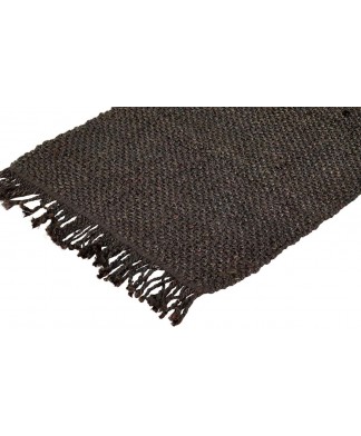 ROPE Noir Tapis Jute