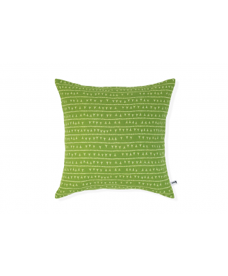 Housse de coussin lin 45×45 – Motif ARRASTA PÉ couleur vert ABACATE