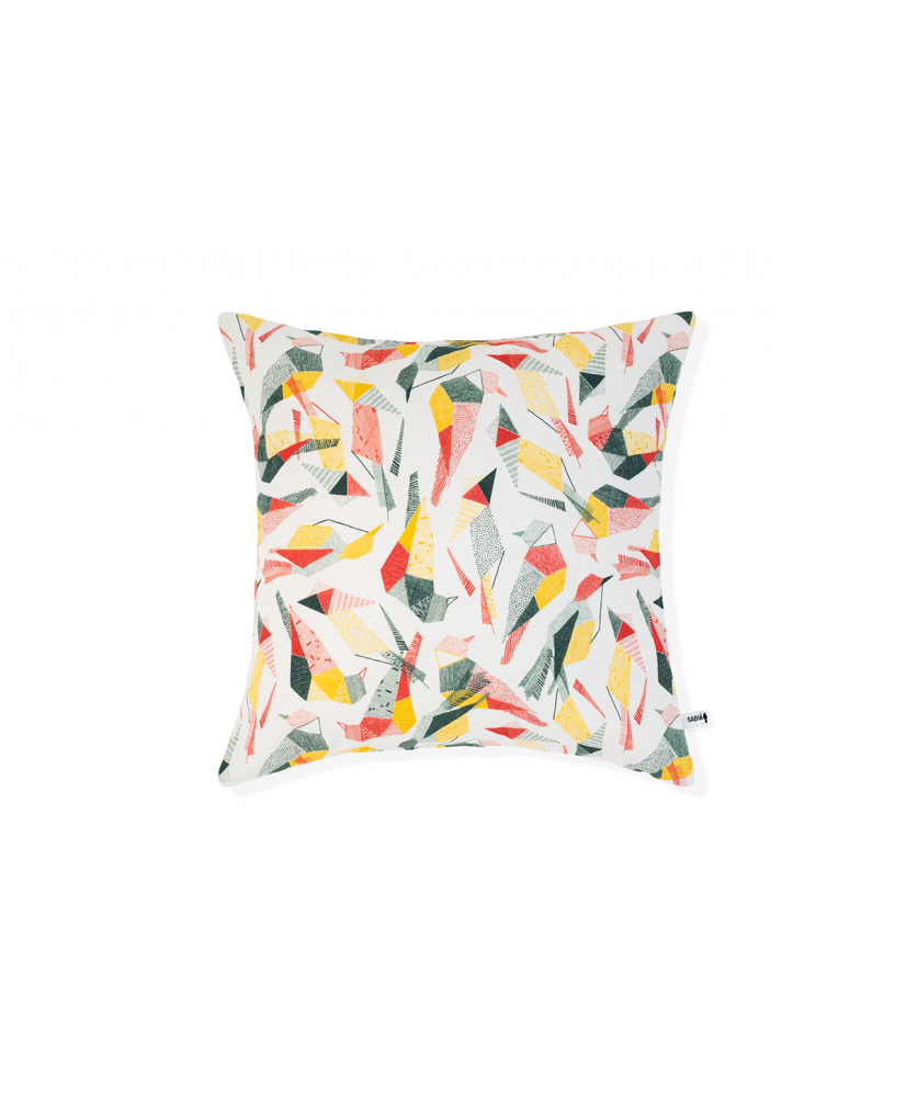 Housse de coussin lin 45×45 – Motif SABIÁ