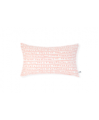 Housse de coussin lin 30×50 – Motif ARRASTA PÉ couleur ROUGE