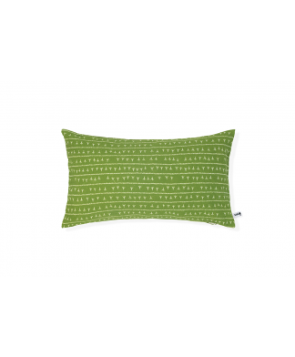 Hosse de coussin lin 30×50 – Motif ARRASTA PÉ couleur vert ABACATE