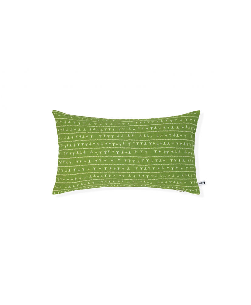 Hosse de coussin lin 30×50 – Motif ARRASTA PÉ couleur vert ABACATE