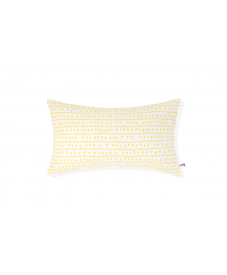 Housse de coussin lin 30×50 – Motif ARRASTA PÉ couleur JAUNE