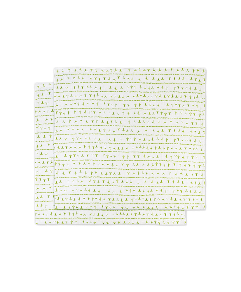 Serviette de table lin (par 2) 45×45 – Motif ARRASTA PÉ couleur VERT