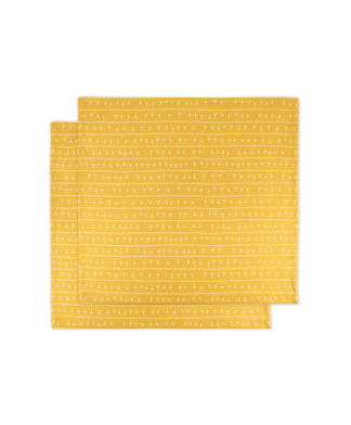 Serviette de table lin (par 2) 45×45 – Motif ARRASTA PÉ couleur jaune ABACAXI