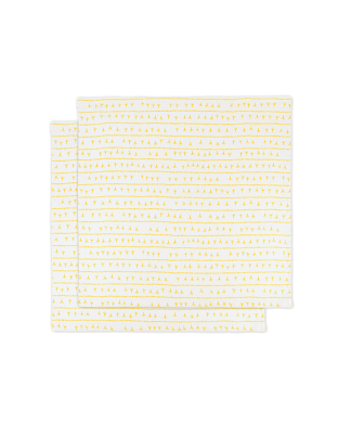 Serviette de table lin (par 2) 45×45 – Motif ARRASTA PÉ couleur JAUNE