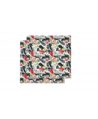 Serviette de table lin (par 2) 45×45 – Motif RECANTO