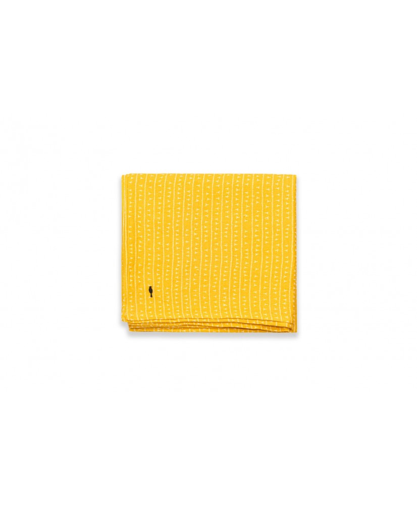 Nappe de table lin – Motif ARRASTA PÉ couleur jaune ABACAXI